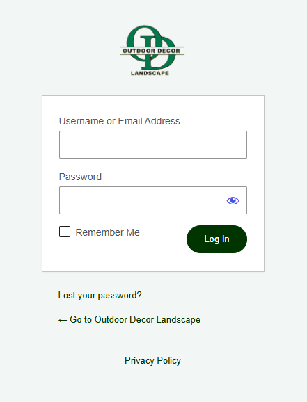 Go to your login page